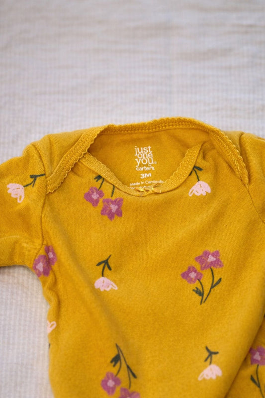 Body manga larga de 0-3 meses