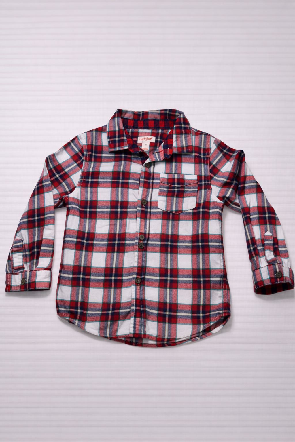 Camisa roja de cuadros 5t