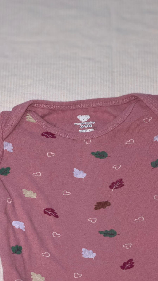 Body 0-3 meses rosa