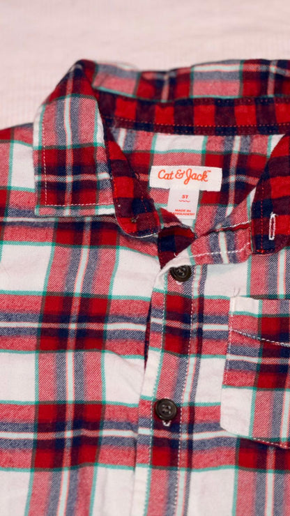 Camisa roja de cuadros 5t