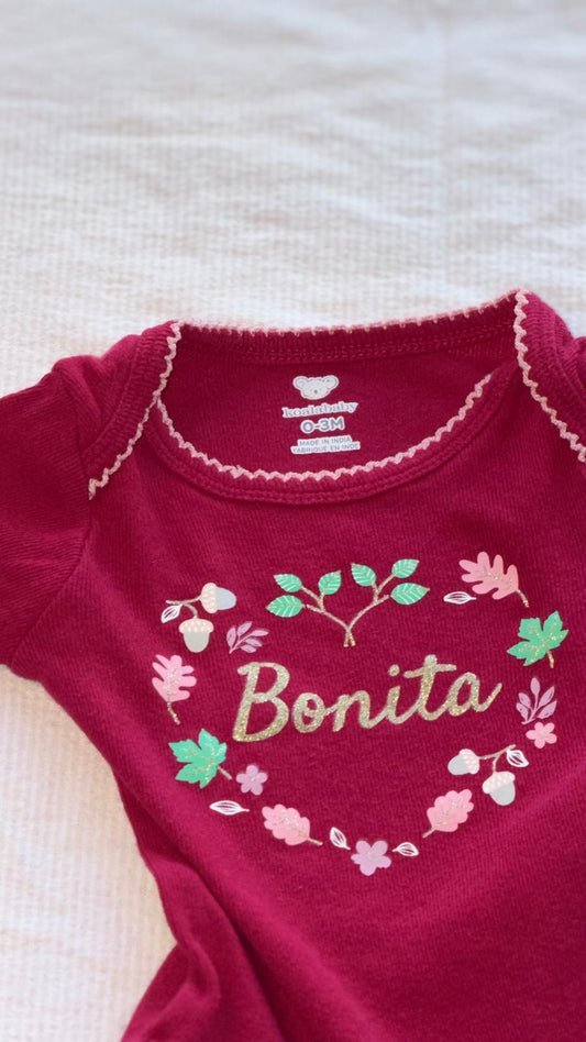 Body 0-3 meses Bonita